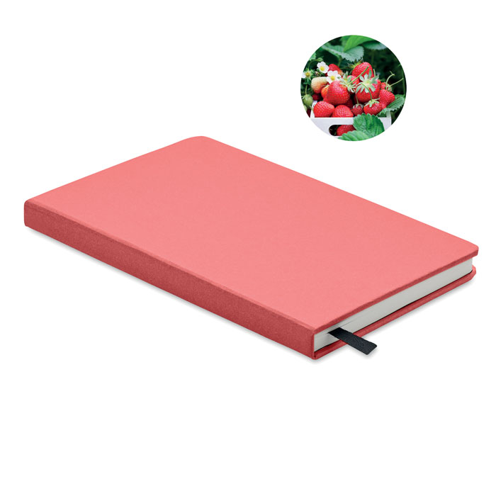 A5 recycled page notebook - GROW - red