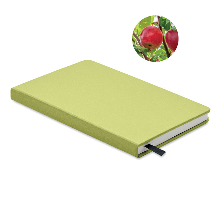 A5 recycled page notebook - GROW - lime