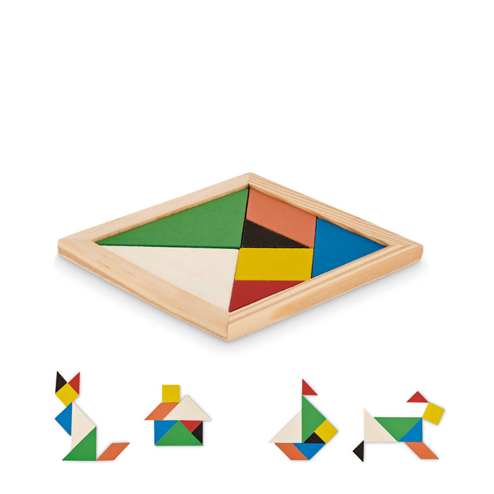 Dřevěné puzzle Tangram - TANGRAM - drevo