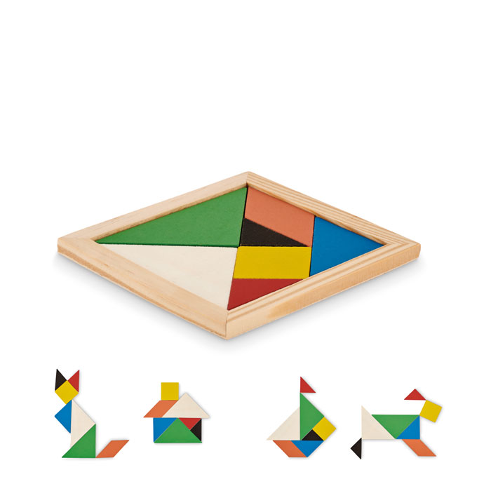 Dřevěné puzzle Tangram - TANGRAM - dřevo