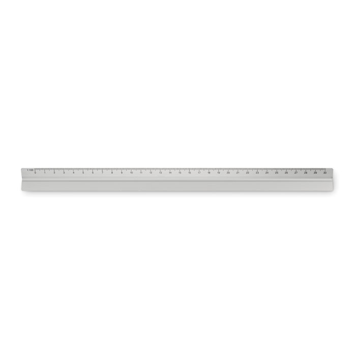 30cm Ruler in aluminium - TRIA - matt silver