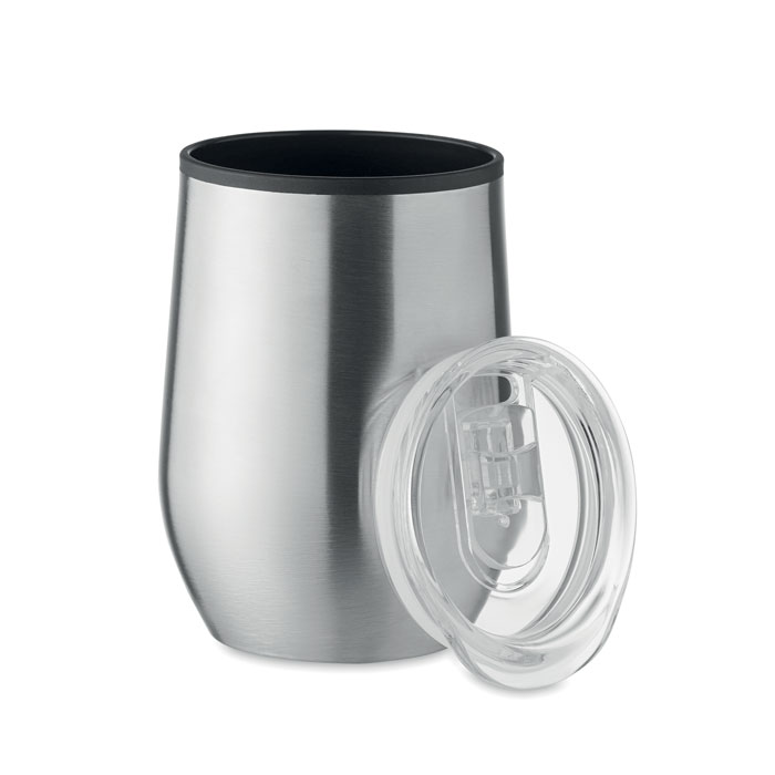 Double wall travel cup 350 ml - CHIN CHAN - matt silver