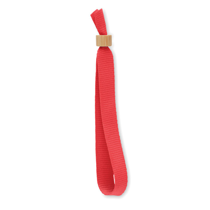 RPET polyester wristband - FIESTA - red