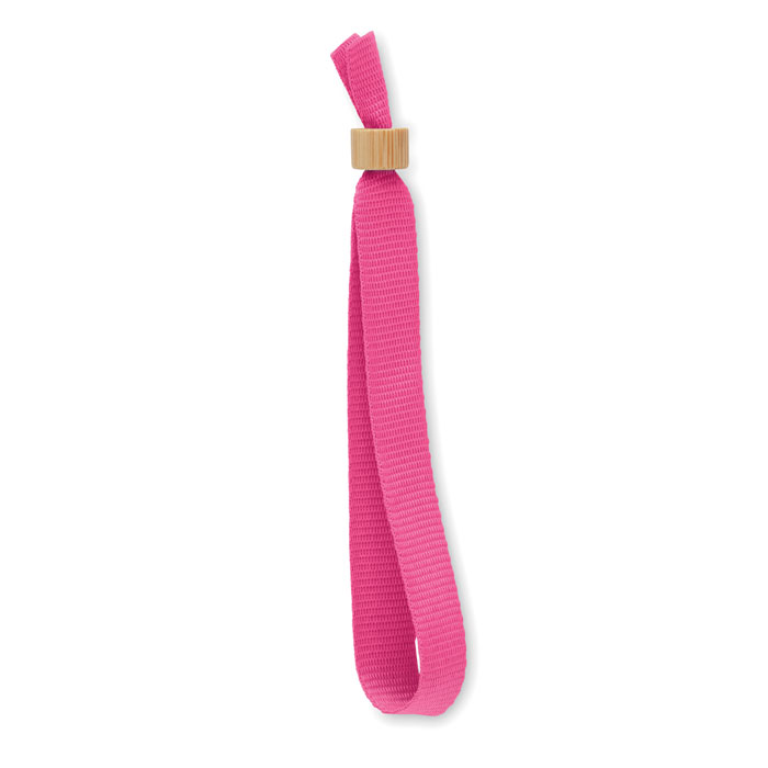 RPET polyester wristband - FIESTA - fuchsia