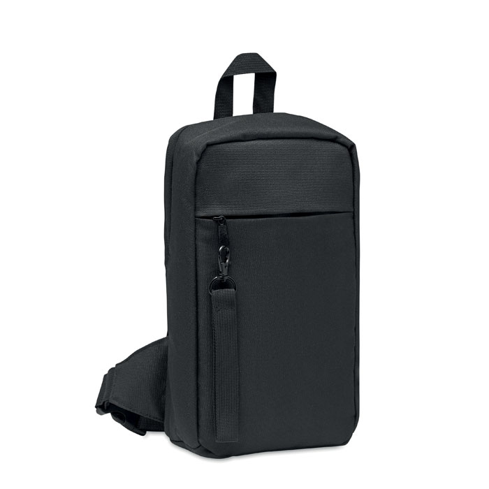 Cross chest bag in 600D Rpet - CEBAG - black