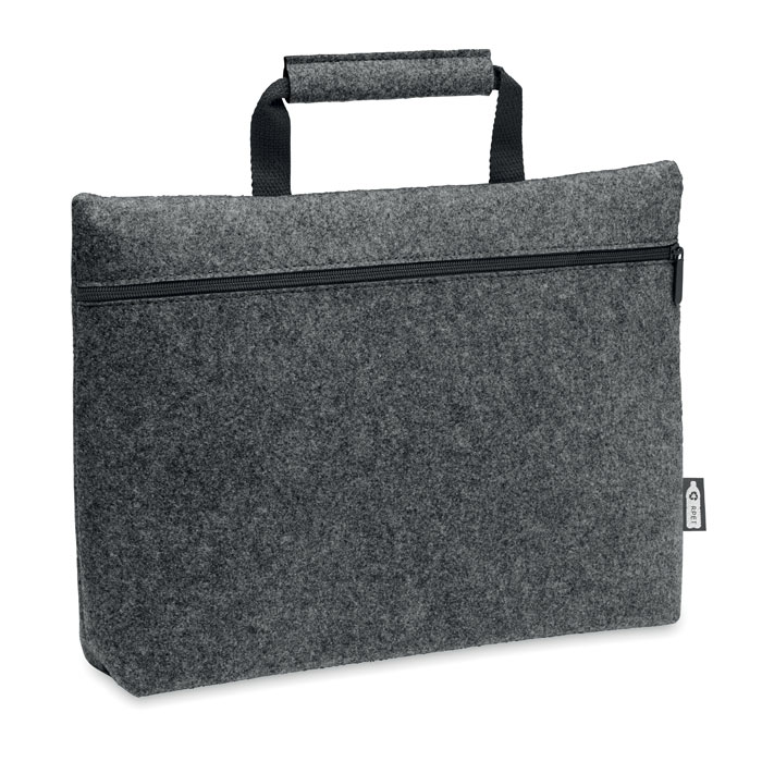 Laptop Tasche RPET-Filz - TAPLA - Dunkelgrau