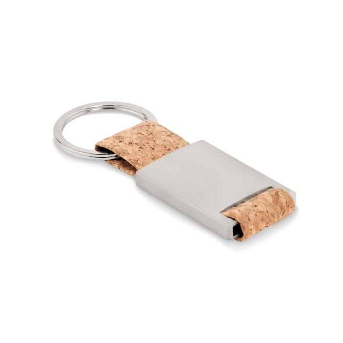 Key ring with cork webbing - TECH CORK - beige