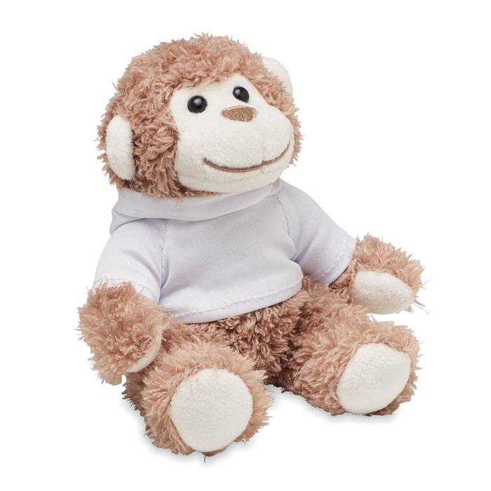 Teddy monkey plush - LENNY - white