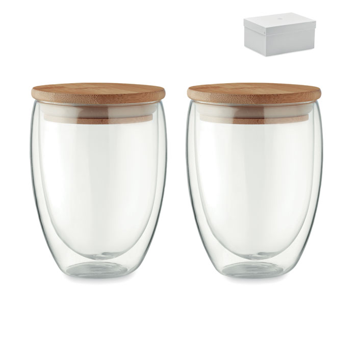 Set of 2 glasses 350 ml in box - TIRANA SET - transparent