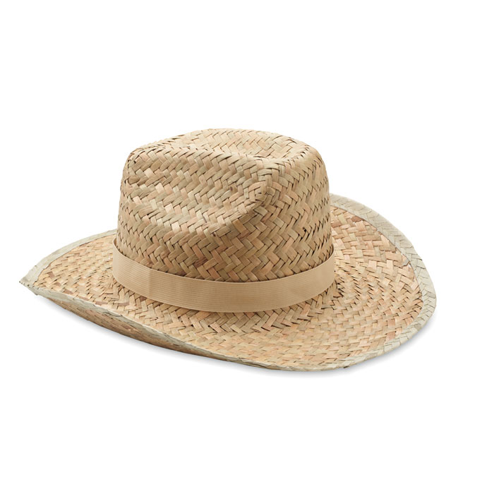 Natural straw cowboy hat - TEXAS - beige