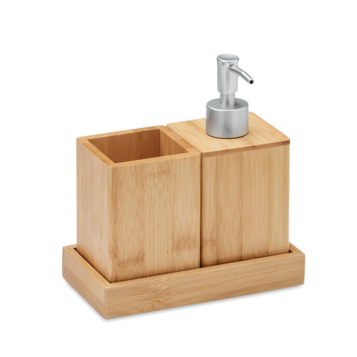 3 piece bath set in bamboo - SUOMI - wood