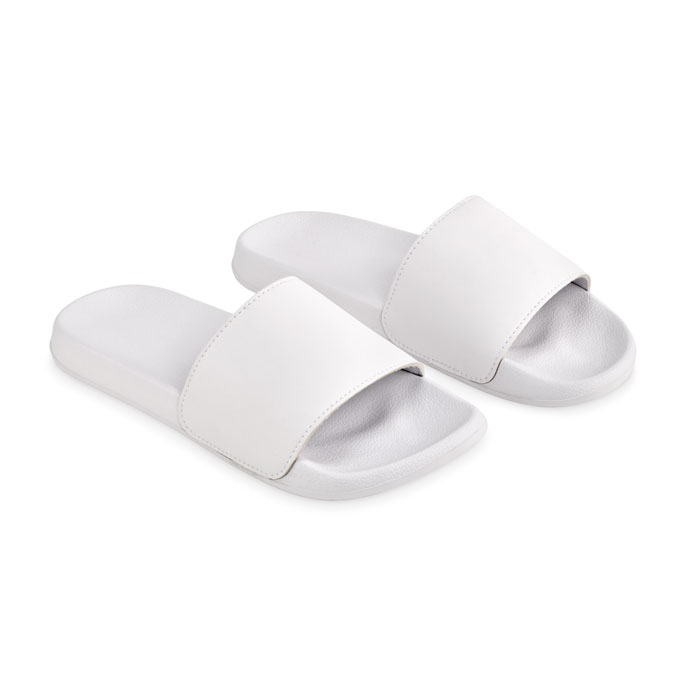 Anti-slip beach slippers in EVA sliders. Size: 36-37.  - white - foto