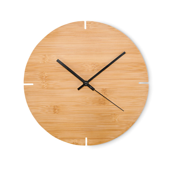 Round shape bamboo wall clock - ESFERE - wood