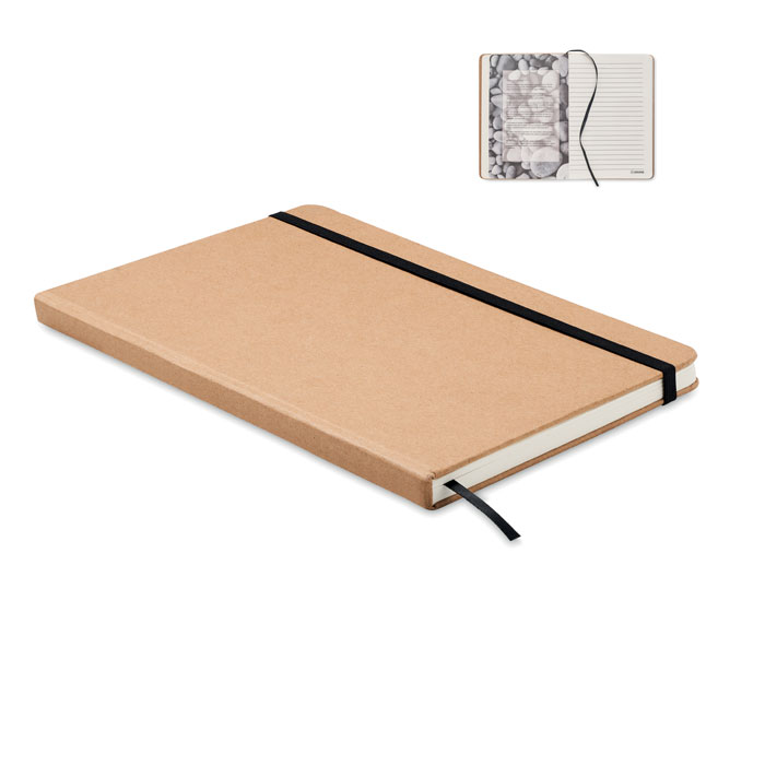 A5 notebook recycled carton - STEIN - beige