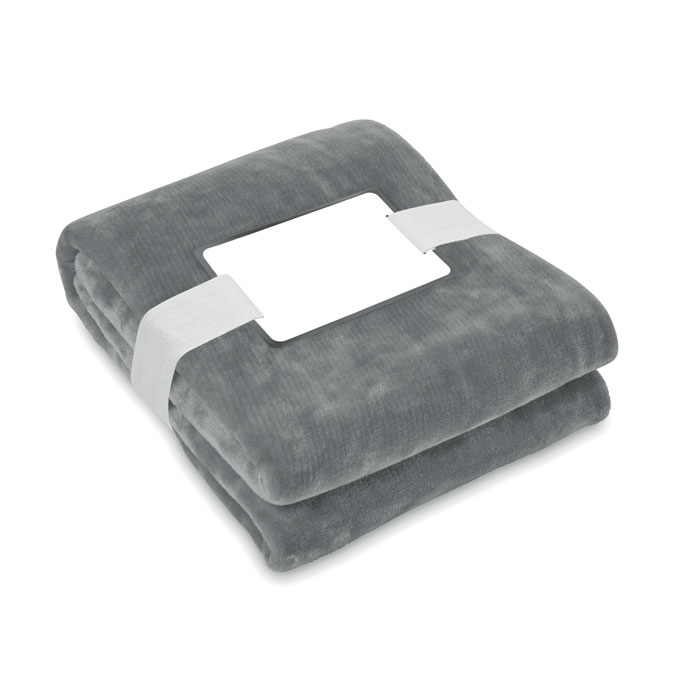 Fleecová deka RPET 280 gr/m² - LOGAN - tmavo šedá