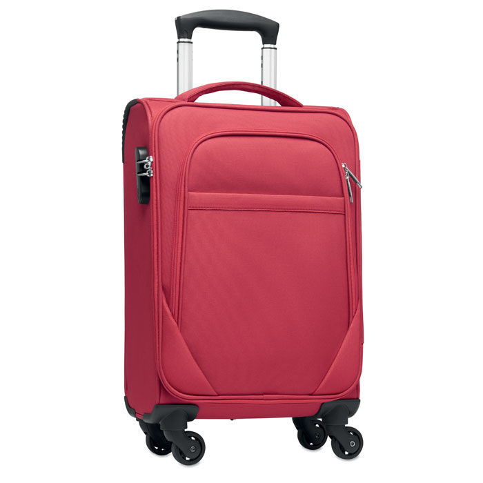 Textilní kufr na kolečkách - VOYAGE - červená