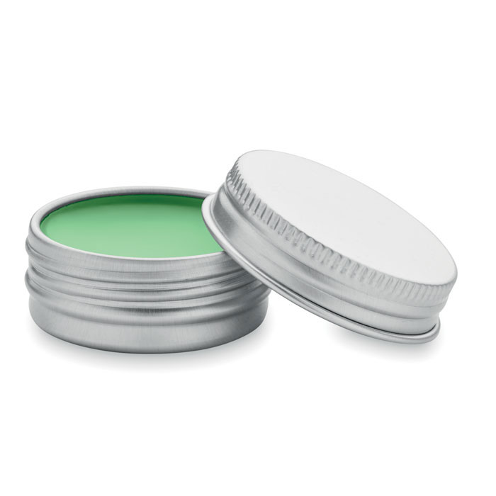 Vegan lip balm in round tin - BALM - green