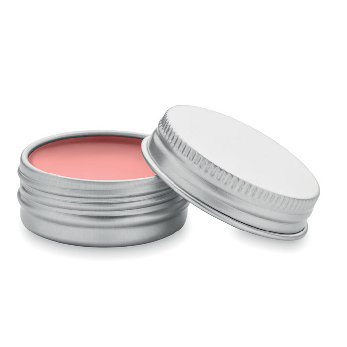 Vegan lip balm in round tin - BALM - pink