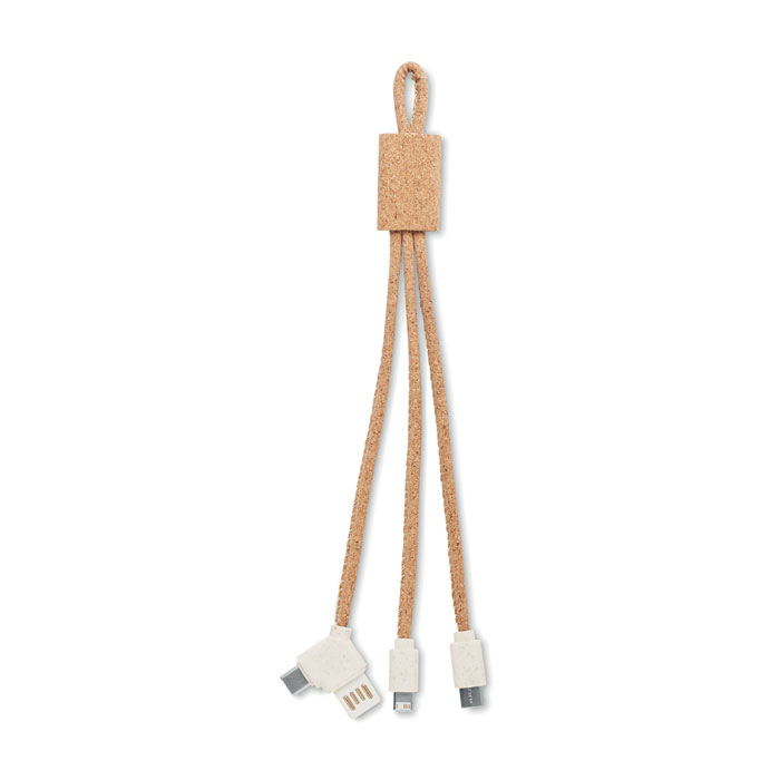 3in1 Ladekabel Kork - CABIE - Beige