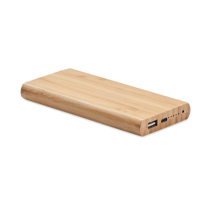 6000 mAh Bamboo power bank - ARENA C - wood