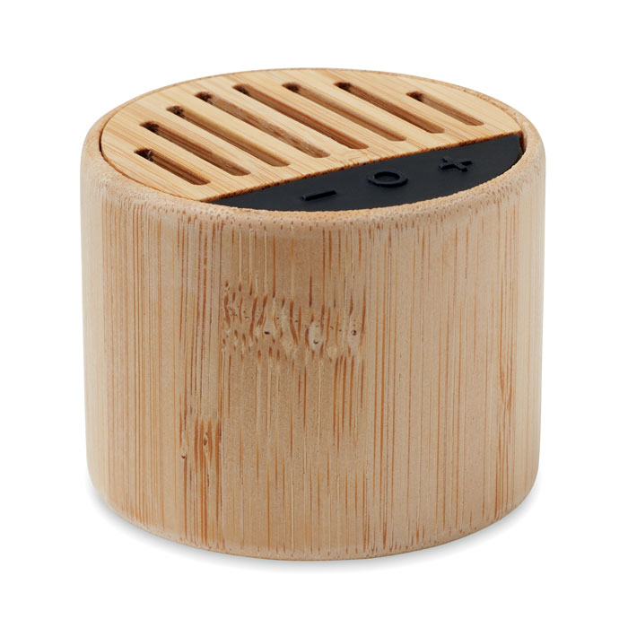 Round bamboo wireless speaker - ROUND LUX - wood