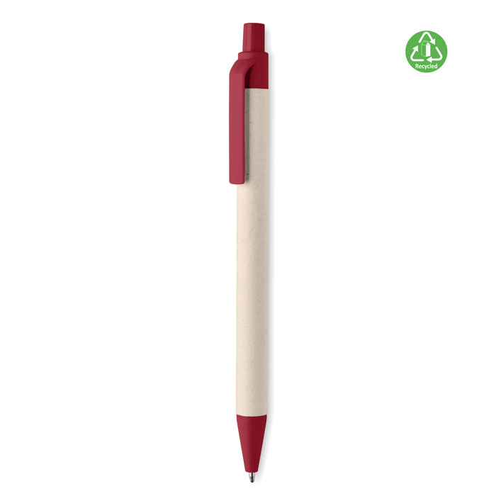 Milk carton paper ball pen - MITO PEN - red