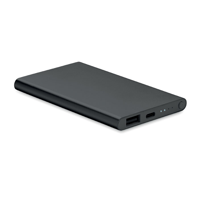 4000 mAh Power Bank Type C - POWERFLAT C - black