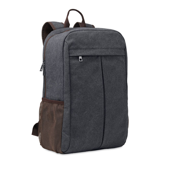 Laptop Rucksack Canvas - UMEA - schwarz