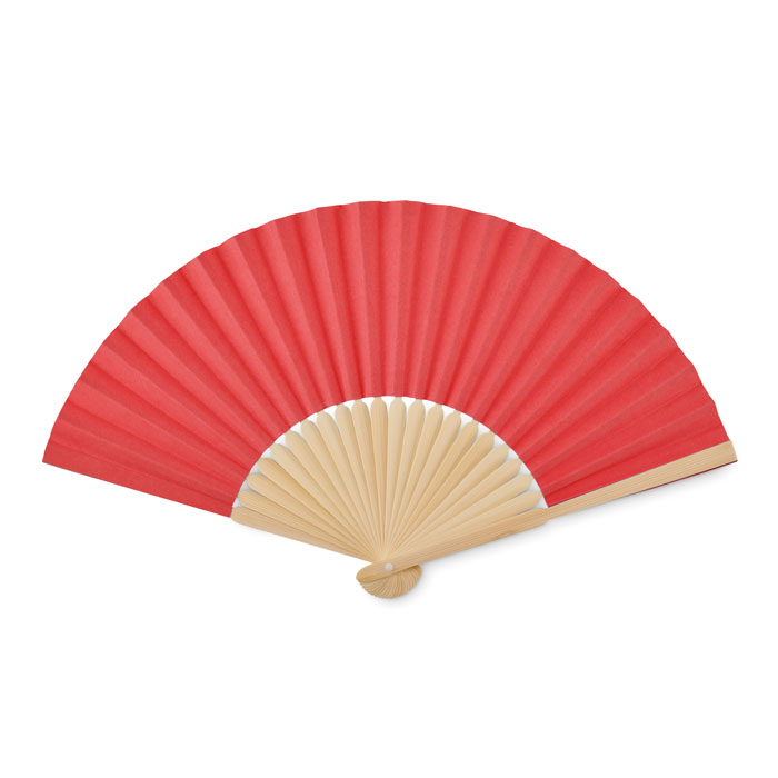 Manual hand fan - FANNY PAPER - red