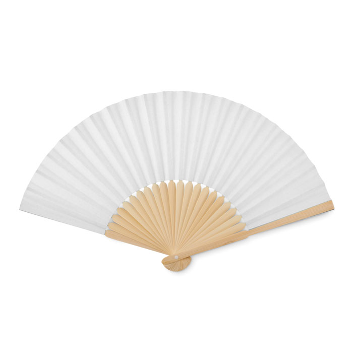 Manual hand fan - FANNY PAPER - white