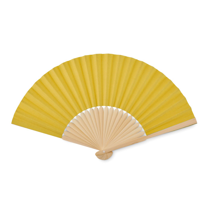 Manual hand fan - FANNY PAPER - yellow