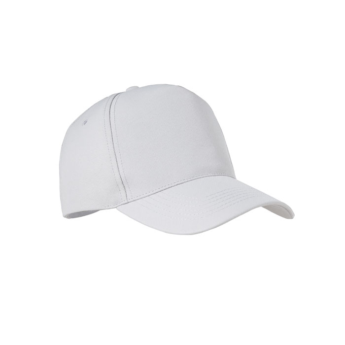 PET 5 panel baseball cap - SENGA - white