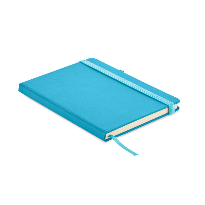 Recycled PU A5 lined notebook - ARPU - turquoise