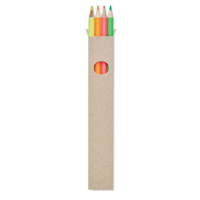 4 Textmarker-Buntstifte - BOWY - multicolor