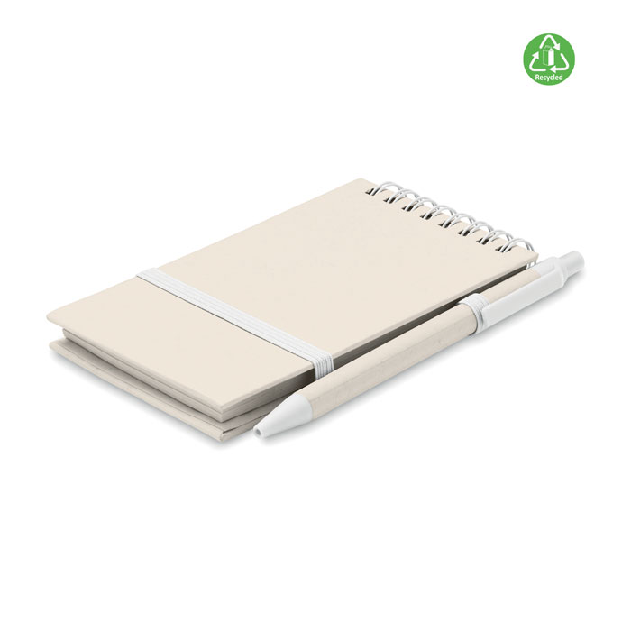 A6 milk carton notebook set - MITO SET - white
