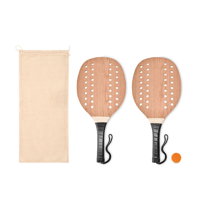 Rosewood beach tennis set - PALAS - wood