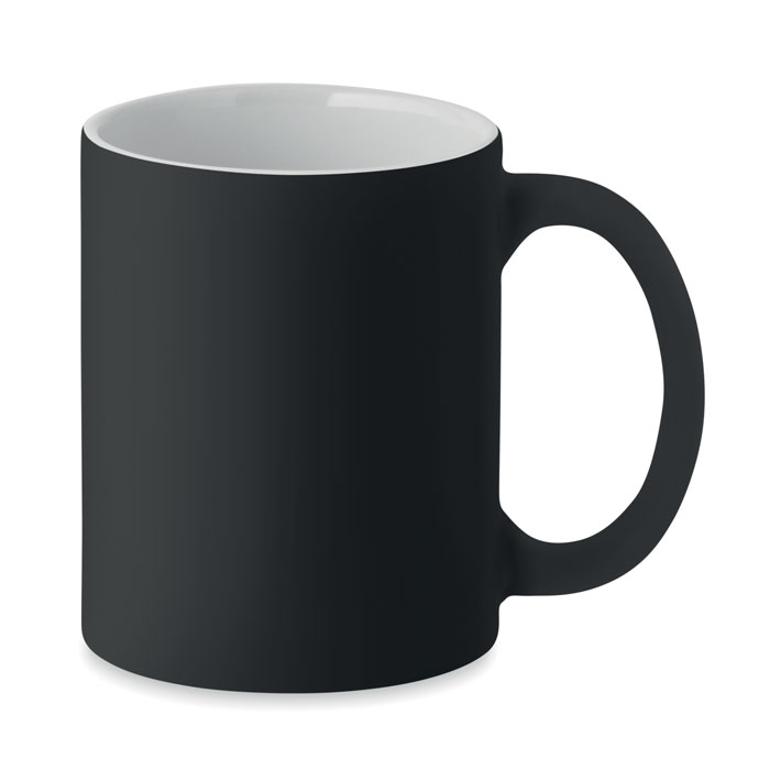 Matt coloured mug 300 ml - DUBLIN COLOUR - black