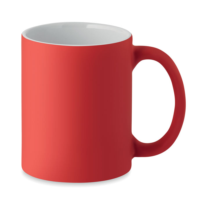 Matt coloured mug 300 ml - DUBLIN COLOUR - red