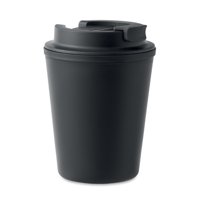 Becher recyceltes PP 300 ml - TRIDUS - schwarz