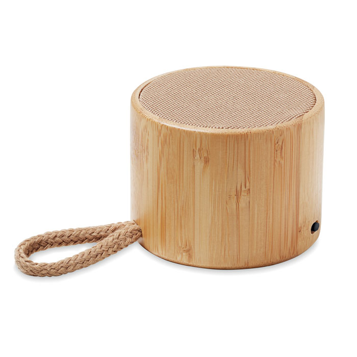 Round bamboo wireless speaker - COOL - wood