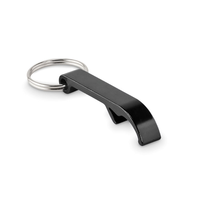 Recycled aluminium key ring - OVIKEY - black