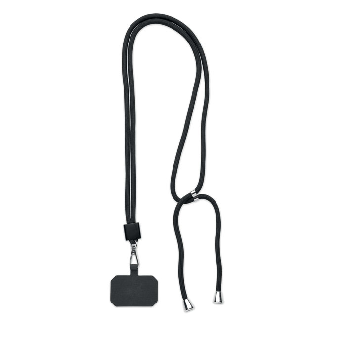 RPET Phone holder lanyard - NONETTE - black
