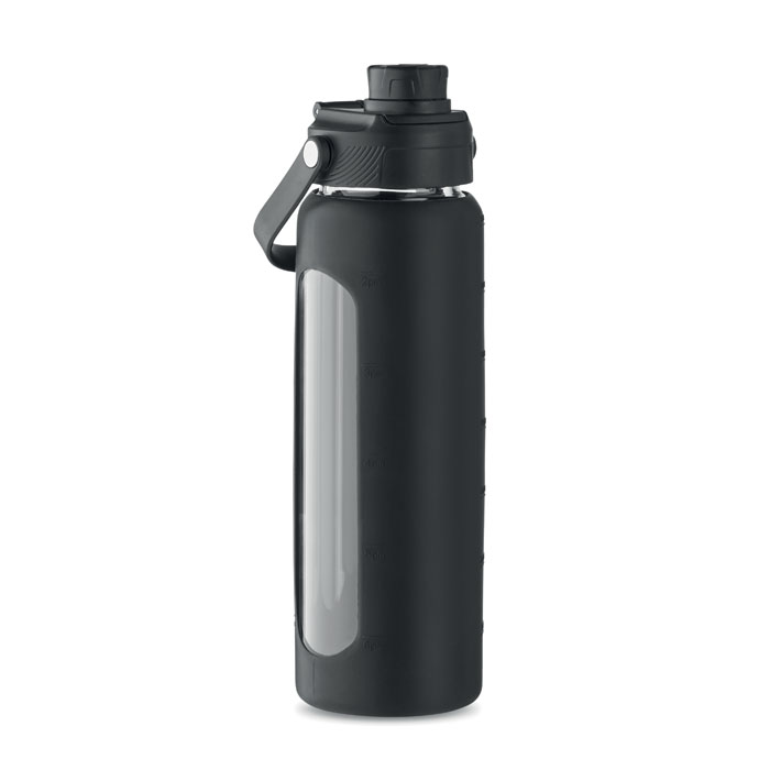 Glass bottle with sleeve 750 ml - KEILA - black