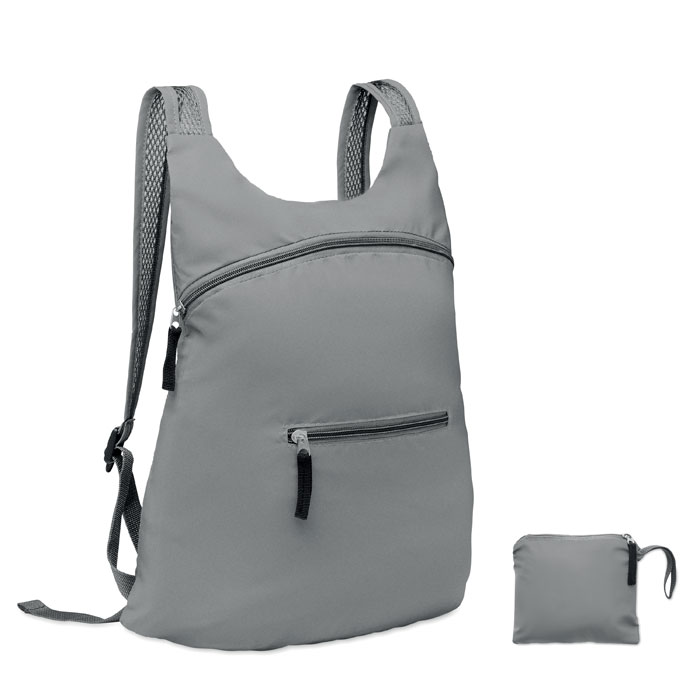 Sportrucksack 190T Polyester - DESTELLO - mattes Silber