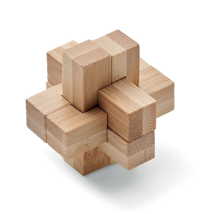 Bambusový hlavolam "Puzzle" - SQUARENATS - drevo