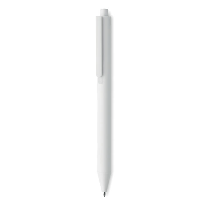 Recycled ABS push button pen - SIDE - white