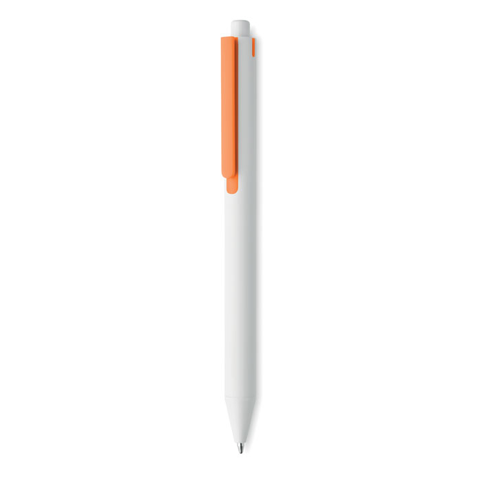Recycled ABS push button pen - SIDE - orange