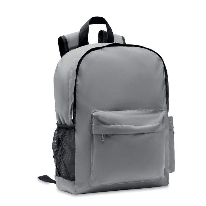 Reflektierender Rucksack 190T - BRIGHT BACKPACK - mattes Silber