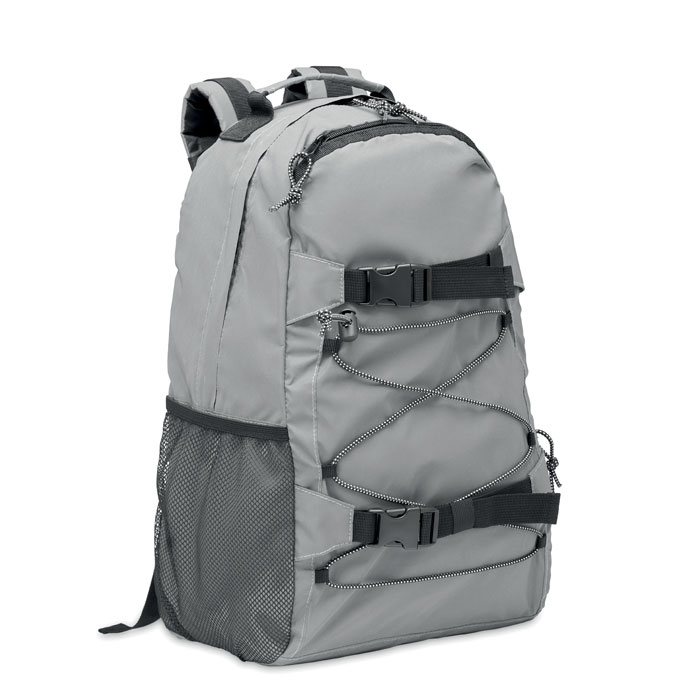 Reflektierender Rucksack 190T - BRIGHT SPORTBAG - mattes Silber