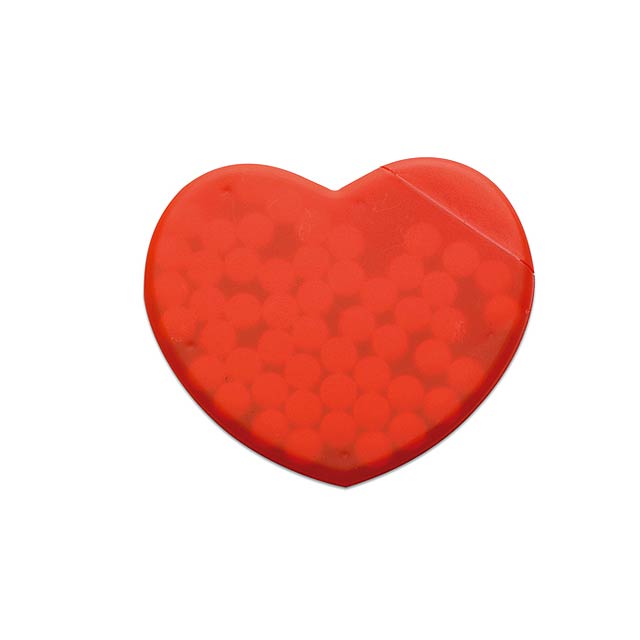 Heart shape peppermint box  - red